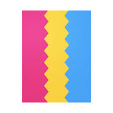 Pansexual Flag Wavey Decal: Sharp Pride Sticker