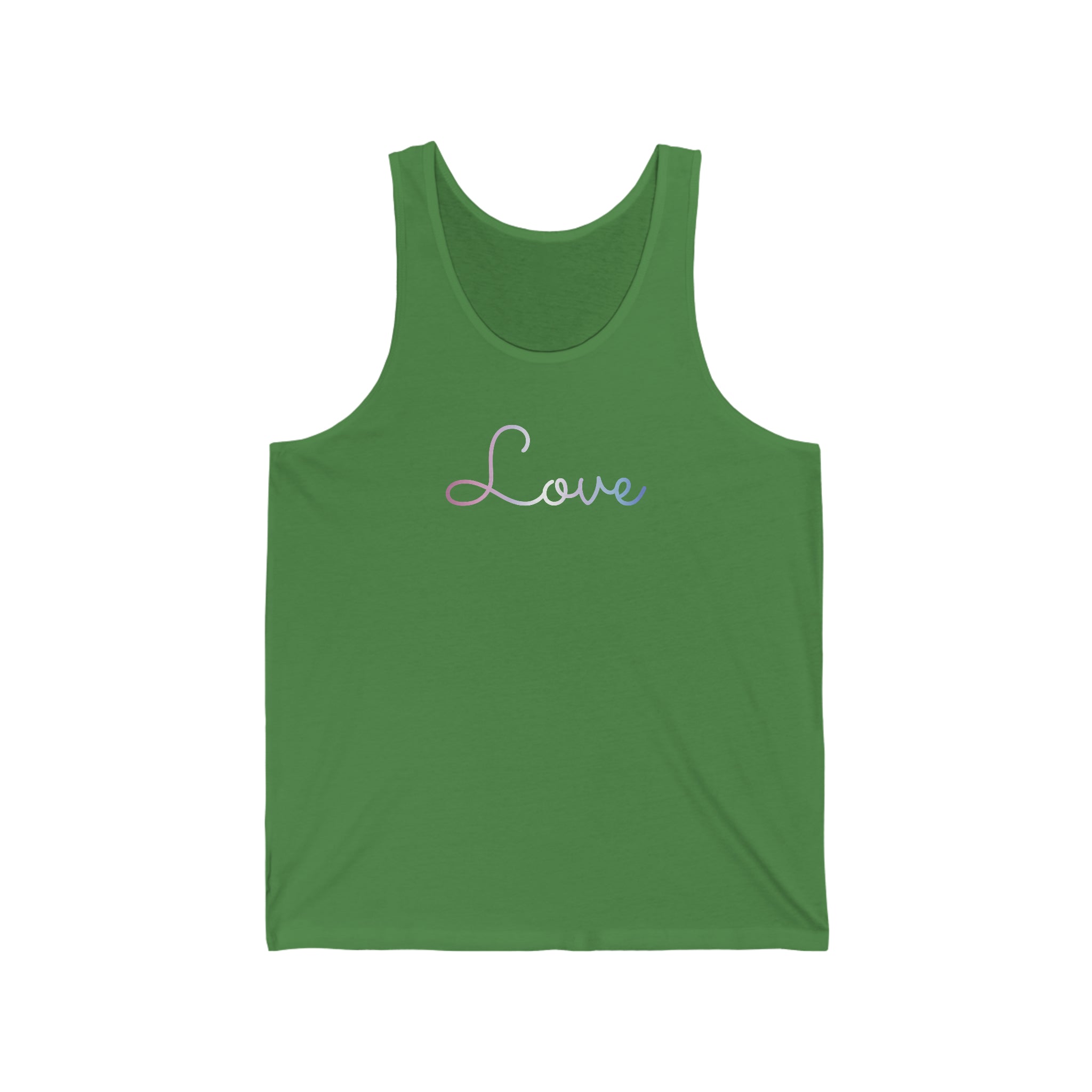 Bigender Love Script Tank: Subtly Elegant Pride Tank-Top