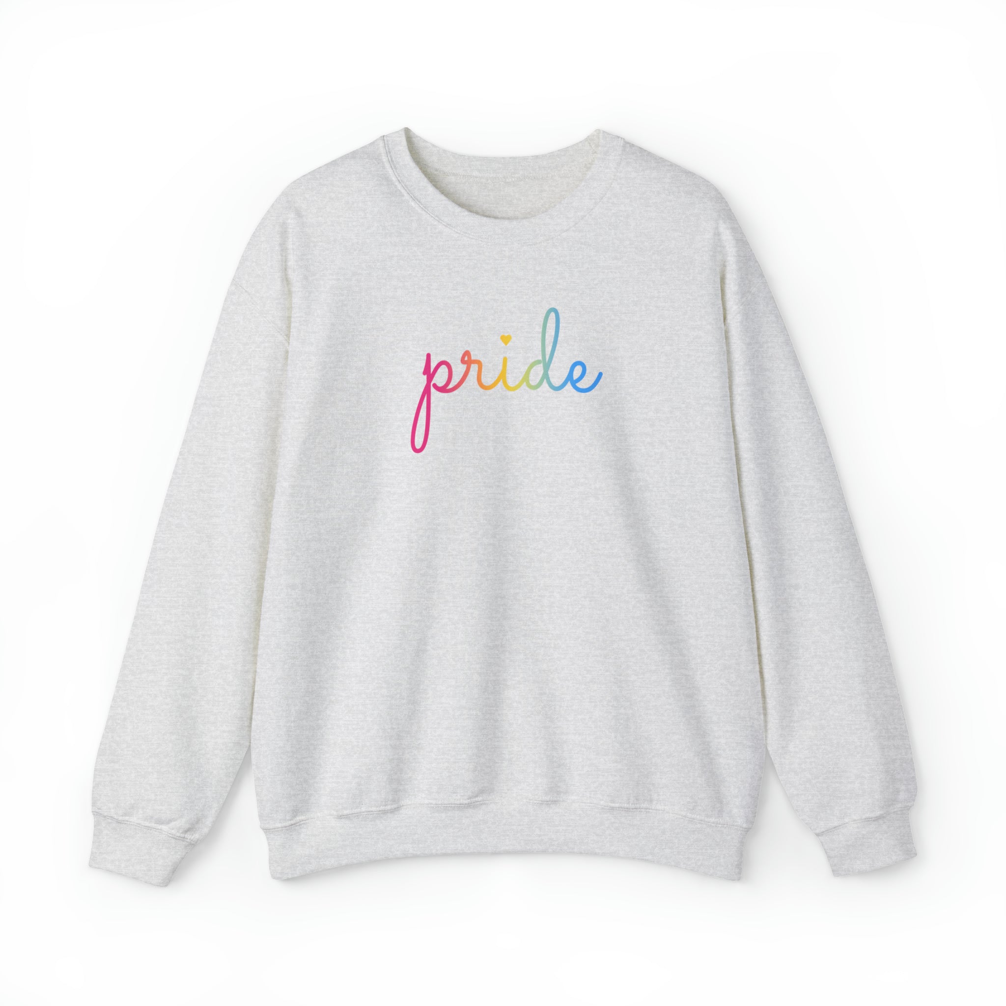 Pansexual Pride Sweater: Flowing Cursive 'Pride' in Gradient Hues