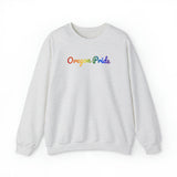 Oregon Pride Sweatshirt: Flowing Cursive Design with LGBTQ+ Gradient