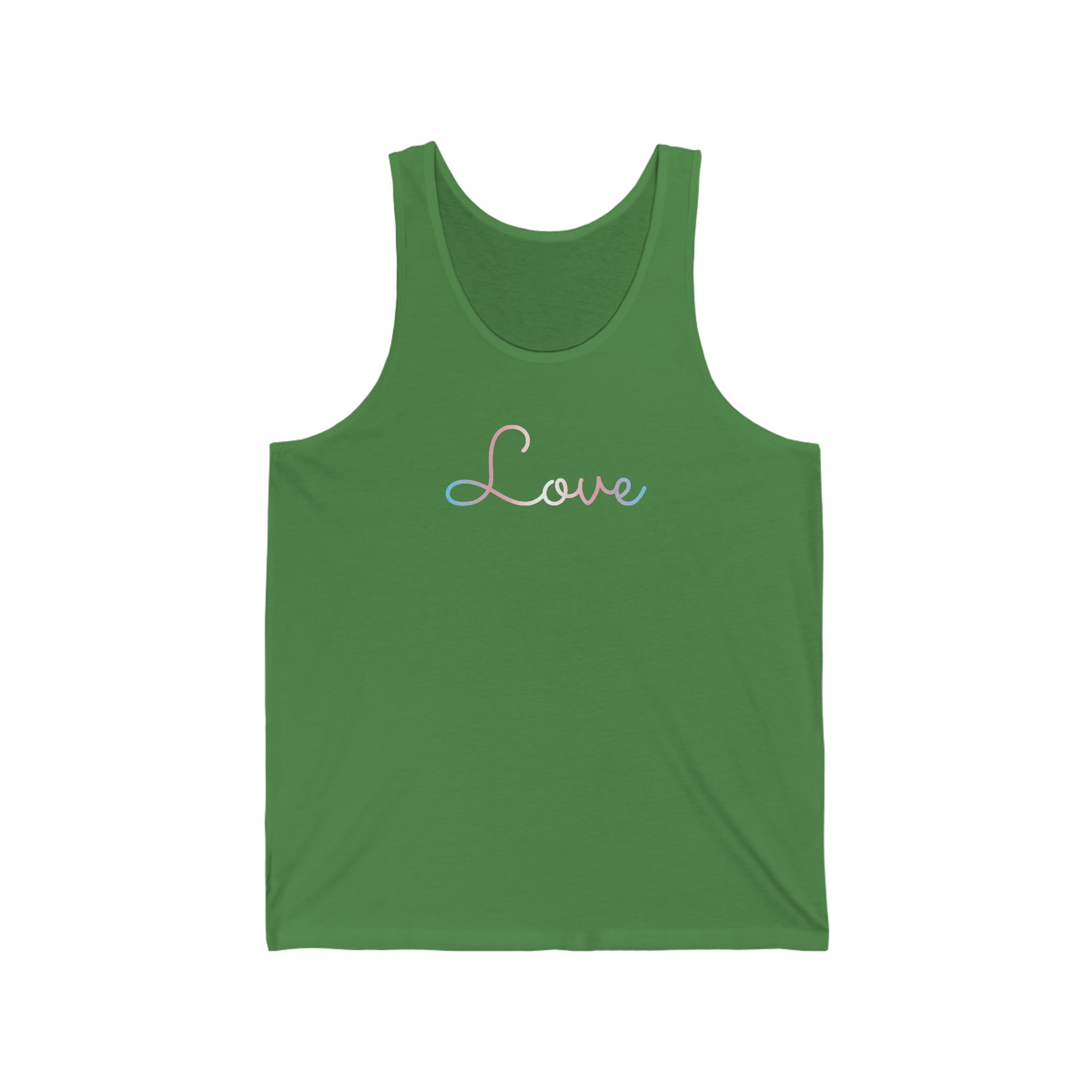 Transgender Love Script Tank: Subtly Elegant Pride Tank-Top