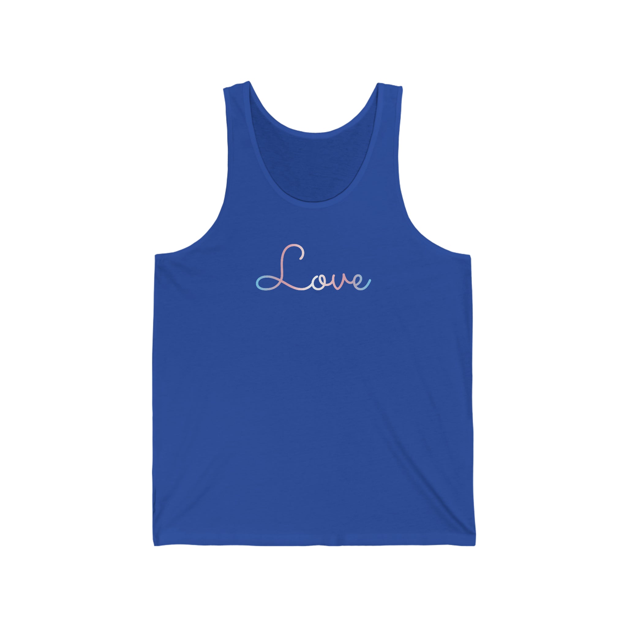 Transgender Love Script Tank: Subtly Elegant Pride Tank-Top