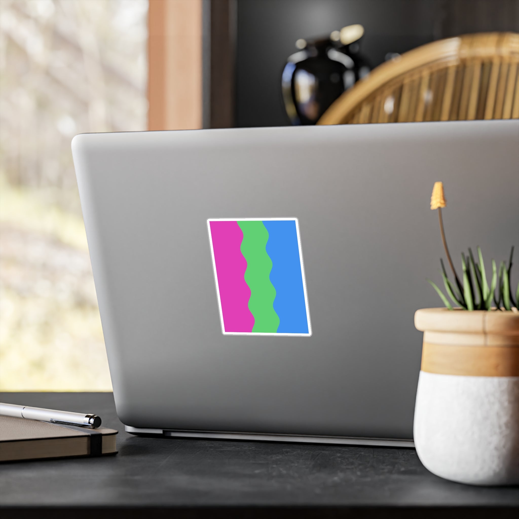 Polysexual Flag Ripple Decal: Wavey Pride Sticker