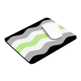 Agender Flag Ripple Mousepad: Wavey Design for Desk