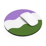 Genderqueer Flag Ripple Mousepad: Wavey Design for Desk