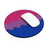 Bisexual Flag Wavey Mousepad: Sharp Design for Desk