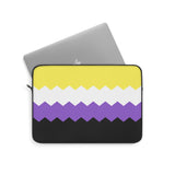 Nonbinary Pride Flag Laptop Sleeve: Wavey Print Protective Case