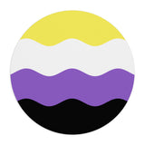 Nonbinary Flag Ripple Mousepad: Wavey Design for Desk