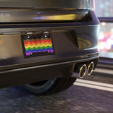 Philly Pride Flag Ripple Vanity License Plate: Wavey Design for Cars