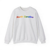 North Carolina Sweatshirt: Vibrant Pride Gradient Design