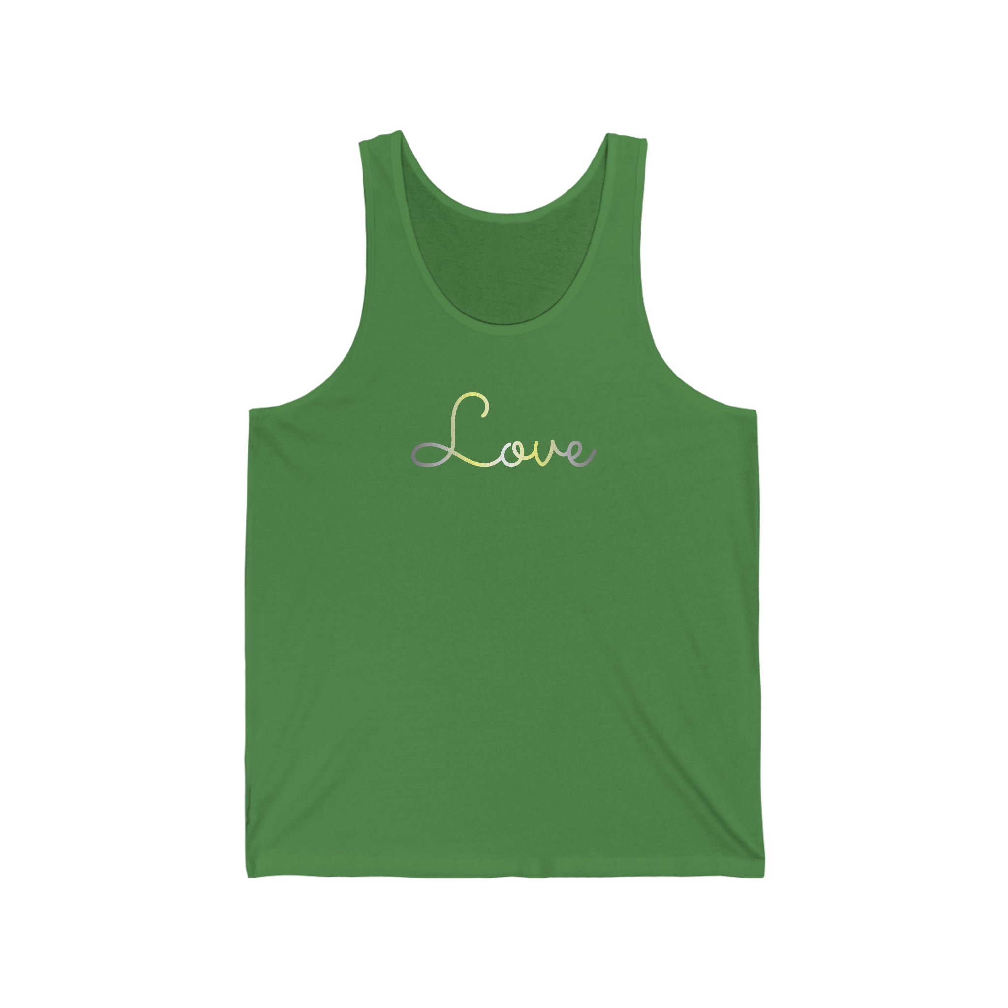 Demigender Love Script Tank: Subtly Elegant Pride Tank-Top