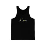 Demigender Love Script Tank: Subtly Elegant Pride Tank-Top