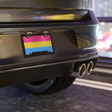 Pansexual Flag Wavey Vanity License Plate: Sharp Design for Cars