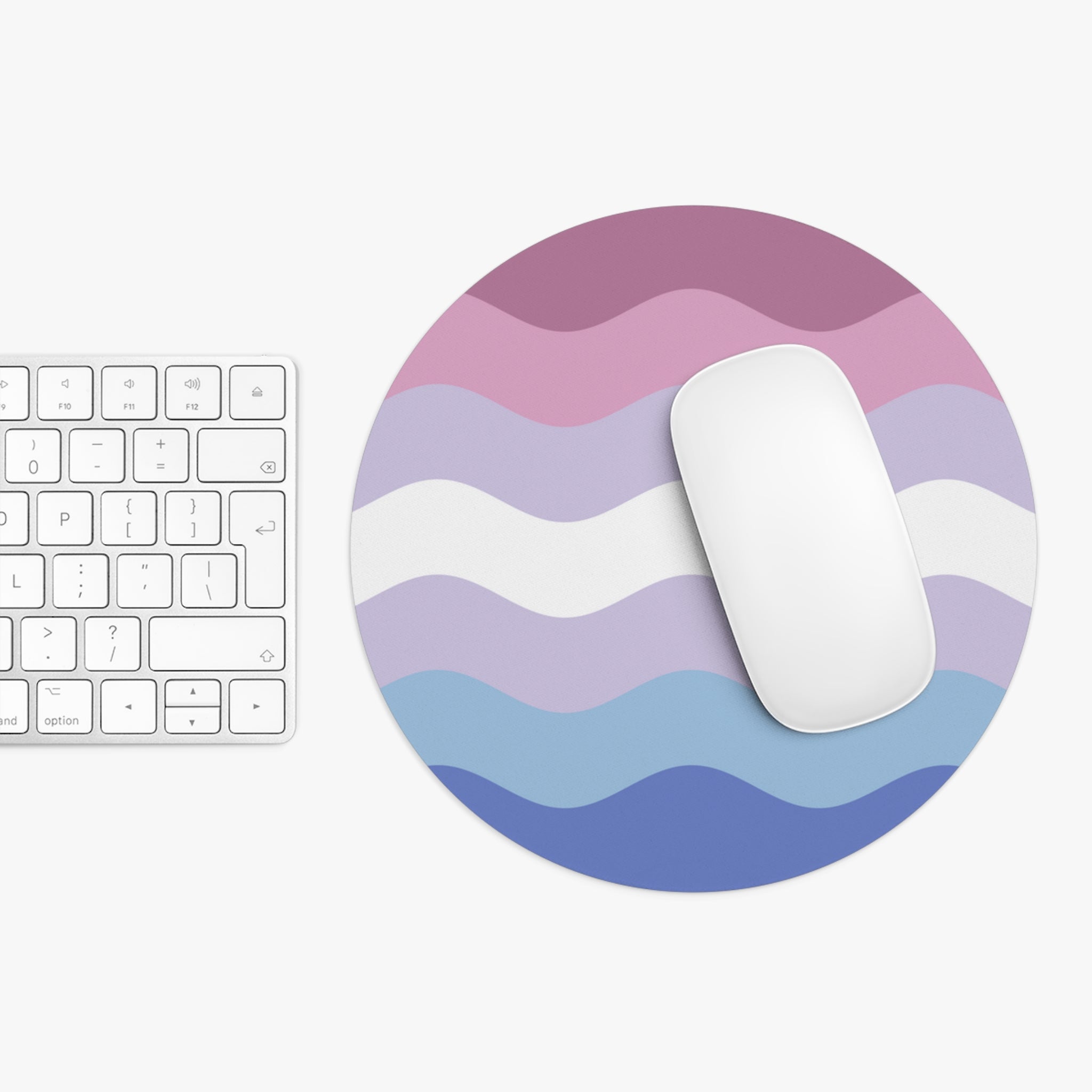 Bigender Flag Ripple Mousepad: Wavey Design for Desk