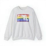 Maryland Pride Flag Sweater: Rainbow LGBTQ+ State Silhouette Distressed Sweatshirt