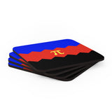 Polyamory Flag Coaster Set: 4 Corkwood Wavey Drink Coasters