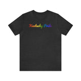 Kentucky Pride T-Shirt: Flowing Cursive Design with LGBTQ+ Gradient