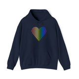 Pride Heart Lines Hoodie: Pride Gradient Sweater