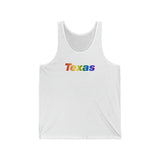 Texas Tank-Top: Vibrant Pride Gradient Design