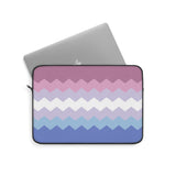 Bigender Pride Flag Laptop Sleeve: Wavey Print Protective Case