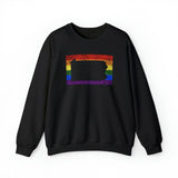 Pennsylvania Pride Flag Sweater: Rainbow LGBTQ+ State Silhouette Distressed Sweatshirt