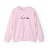 Bisexual Love Script Sweatshirt: Subtly Elegant Pride Sweater