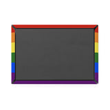 Pride Flag Magnet: Ripple Rectangle Button for Fridge