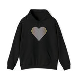 Pangender Heart Lines Hoodie: Pride Gradient Sweater