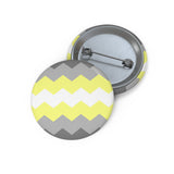 Demigender Pride Flag Pin: Round Button with Sharp Design