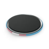 Transgender Pride Flag Magnet: Ripple Round Button for Fridge