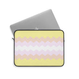 Pangender Pride Flag Laptop Sleeve: Wavey Print Protective Case