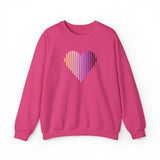 Nonbinary Heart Lines Sweater: Pride Gradient Sweatshirt