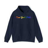 New York Pride Hoodie: Flowing Cursive Design with LGBTQ+ Gradient