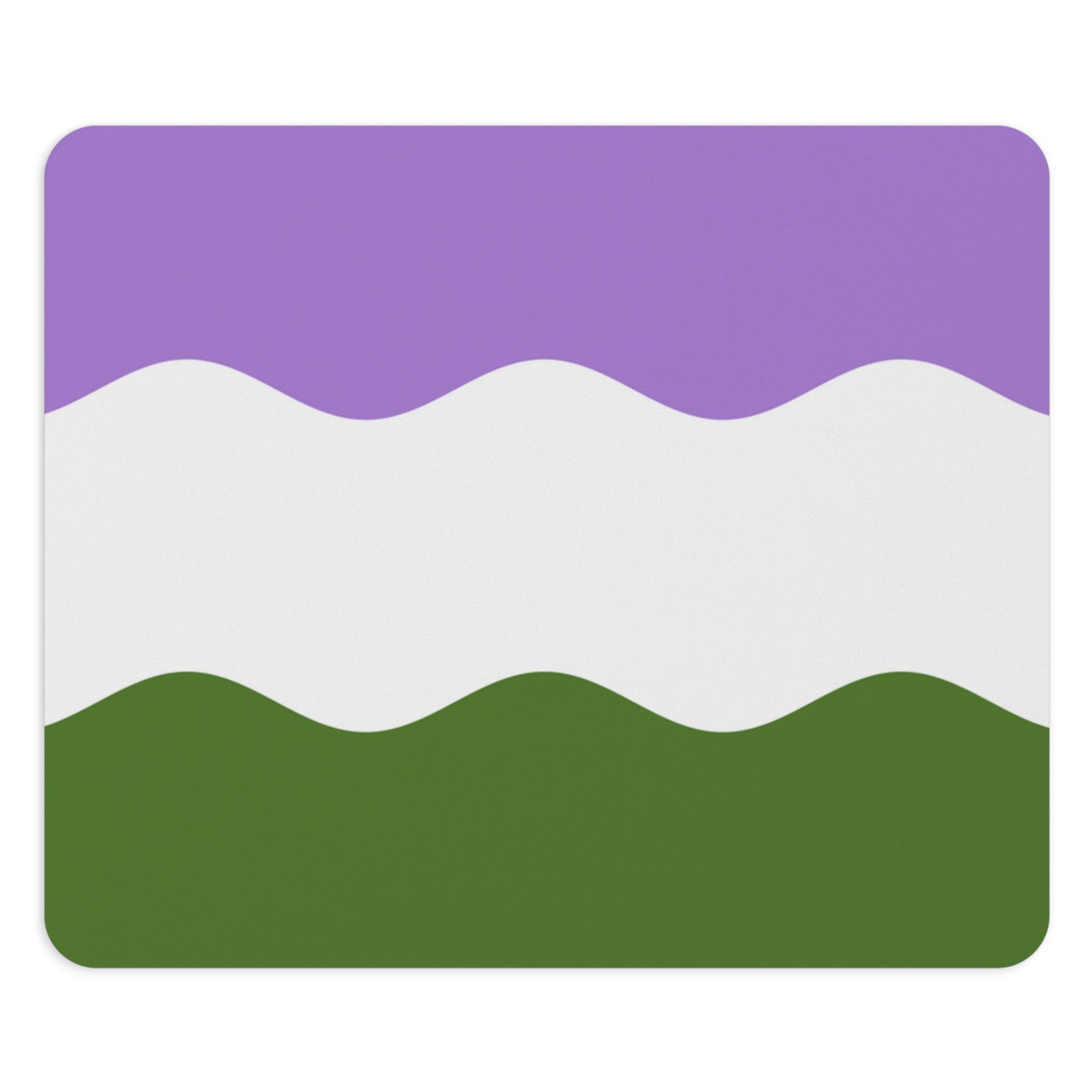 Genderqueer Flag Ripple Mousepad: Wavey Design for Desk