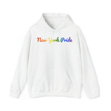 New York Pride Hoodie: Flowing Cursive Design with LGBTQ+ Gradient