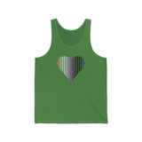 Genderfluid Heart Lines Tank-Top: Pride Gradient Tank