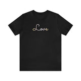 Pangender Love Script Tee: Subtly Elegant Pride T-Shirt