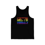 Maryland Pride Flag Tank: Rainbow LGBTQ+ State Silhouette Distressed Tank-Top