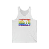 Maryland Pride Flag Tank: Rainbow LGBTQ+ State Silhouette Distressed Tank-Top