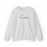 Bisexual Love Script Sweatshirt: Subtly Elegant Pride Sweater