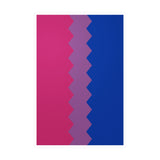 Bisexual Flag Wavey Decal: Sharp Pride Sticker