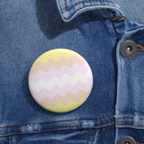 Pangender Pride Flag Pin: Round Button with Sharp Design