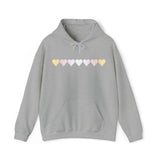 Pangender Flag Hearts Hoodie: Pride LGBTQ+ Gradient Design