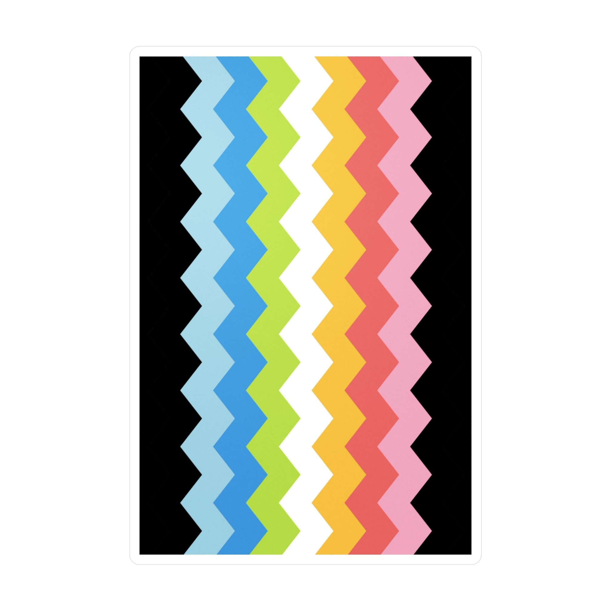 Queer Pride Flag Wavey Decal: Sharp Pride Sticker