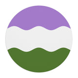 Genderqueer Flag Ripple Mousepad: Wavey Design for Desk