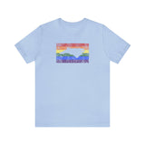 North Carolina Pride Flag Tee: Rainbow LGBTQ+ State Silhouette Distressed Shirt