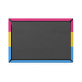 Pansexual Pride Flag Magnet: Ripple Rectangle Button for Fridge