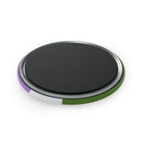 Genderqueer Pride Flag Magnet: Ripple Round Button for Fridge