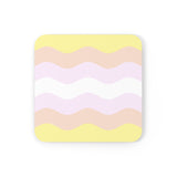 Pangender Flag Coaster Set: 4 Corkwood Ripple Drink Coasters