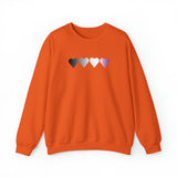 Asexual Flag Hearts Sweatshirt: Pride LGBTQ+ Gradient Design